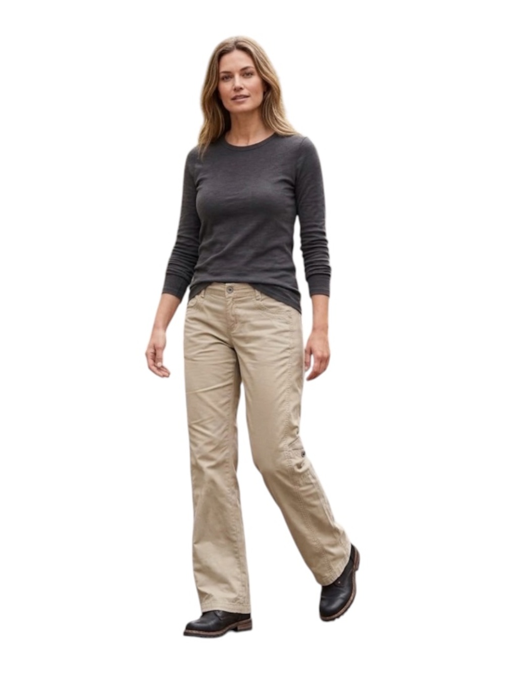 Kuhl Womens Cargo Pants Sz10 Reg Gray Style 6323 Utility Gorpcore Hiking Granola
